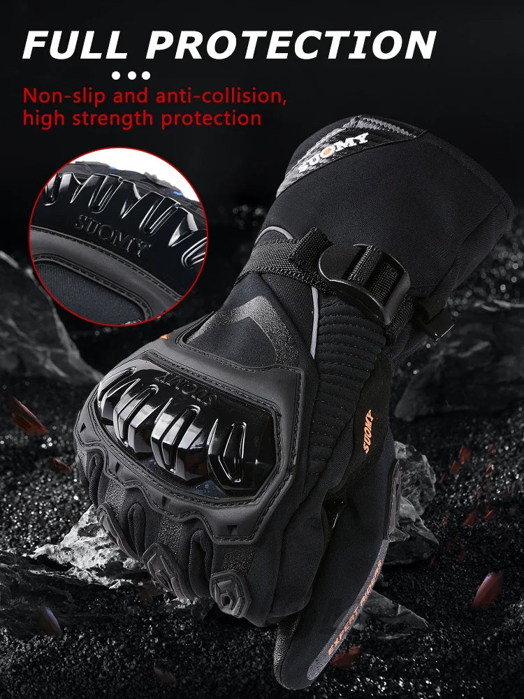 Winter Motorcycle Gloves Windproof Waterproof Guantes Moto Men Motorbike Riding Gloves Touch Screen Moto Motocross Gloves