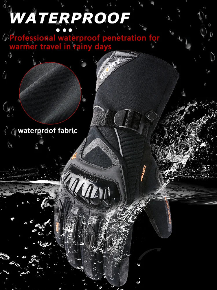 Winter Motorcycle Gloves Windproof Waterproof Guantes Moto Men Motorbike Riding Gloves Touch Screen Moto Motocross Gloves