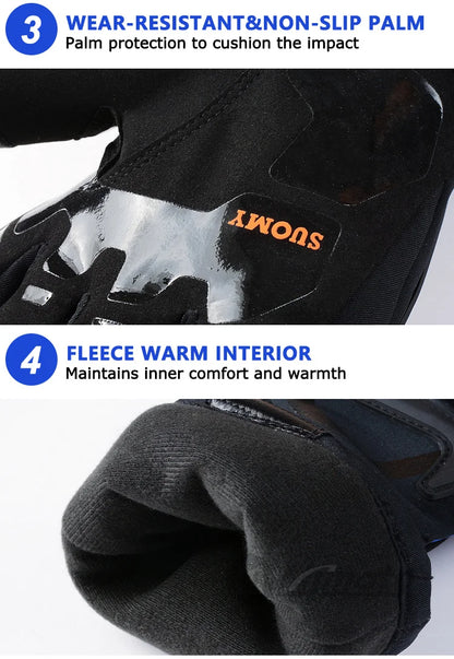 Winter Motorcycle Gloves Windproof Waterproof Guantes Moto Men Motorbike Riding Gloves Touch Screen Moto Motocross Gloves