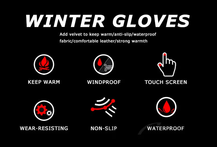 Winter Motorcycle Gloves Windproof Waterproof Guantes Moto Men Motorbike Riding Gloves Touch Screen Moto Motocross Gloves