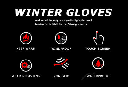 Winter Motorcycle Gloves Windproof Waterproof Guantes Moto Men Motorbike Riding Gloves Touch Screen Moto Motocross Gloves