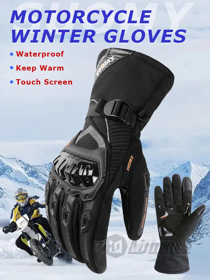 Winter Motorcycle Gloves Windproof Waterproof Guantes Moto Men Motorbike Riding Gloves Touch Screen Moto Motocross Gloves