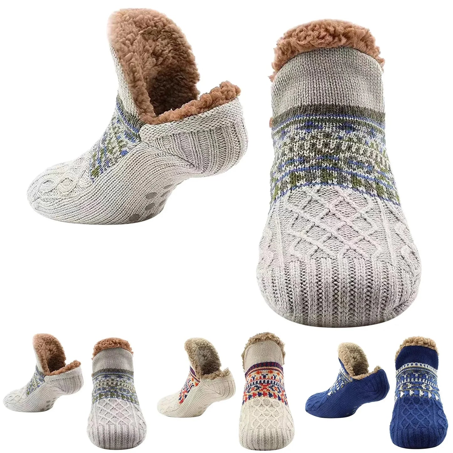 Ecoparty Fall and Winter Floor Socks Home Warm Women Socks Snow Socks Sleep Carpet Socks Slippers Socks Men Non-slip Yoga Socks