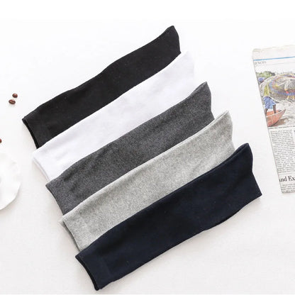 Men's Cotton Knee-high Socks Breathable Comfortable Casual Sock Fashion High Quality Solid Color Soft Male Sox Sweat-absorbing