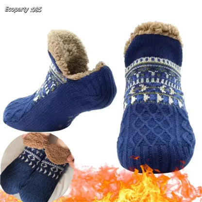 Ecoparty Fall and Winter Floor Socks Home Warm Women Socks Snow Socks Sleep Carpet Socks Slippers Socks Men Non-slip Yoga Socks