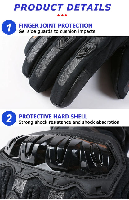 Winter Motorcycle Gloves Windproof Waterproof Guantes Moto Men Motorbike Riding Gloves Touch Screen Moto Motocross Gloves